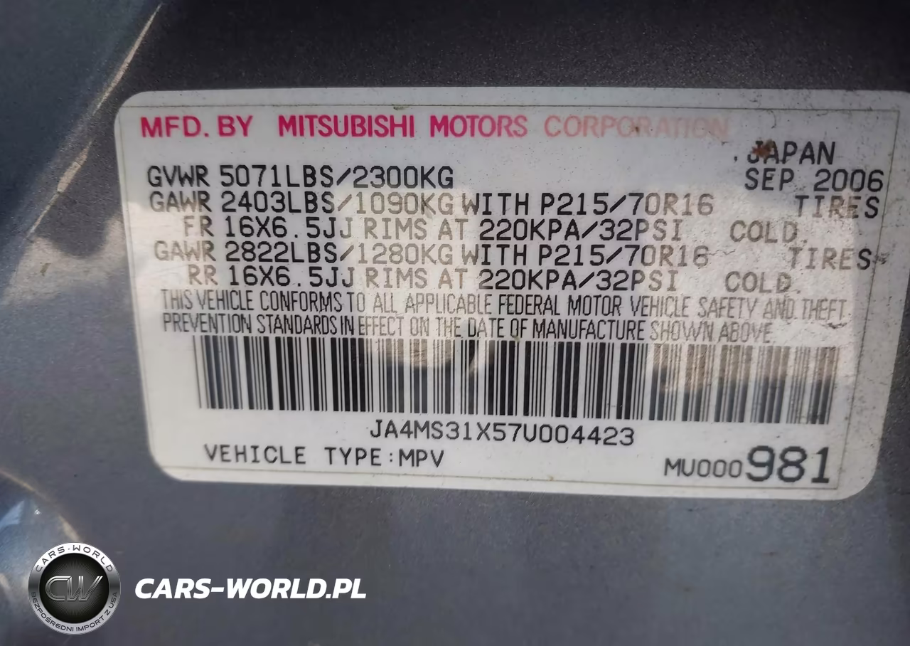 2007 Mitsubishi Outlander Es-Ls VIN:JA4MS31X57U004423 - 9