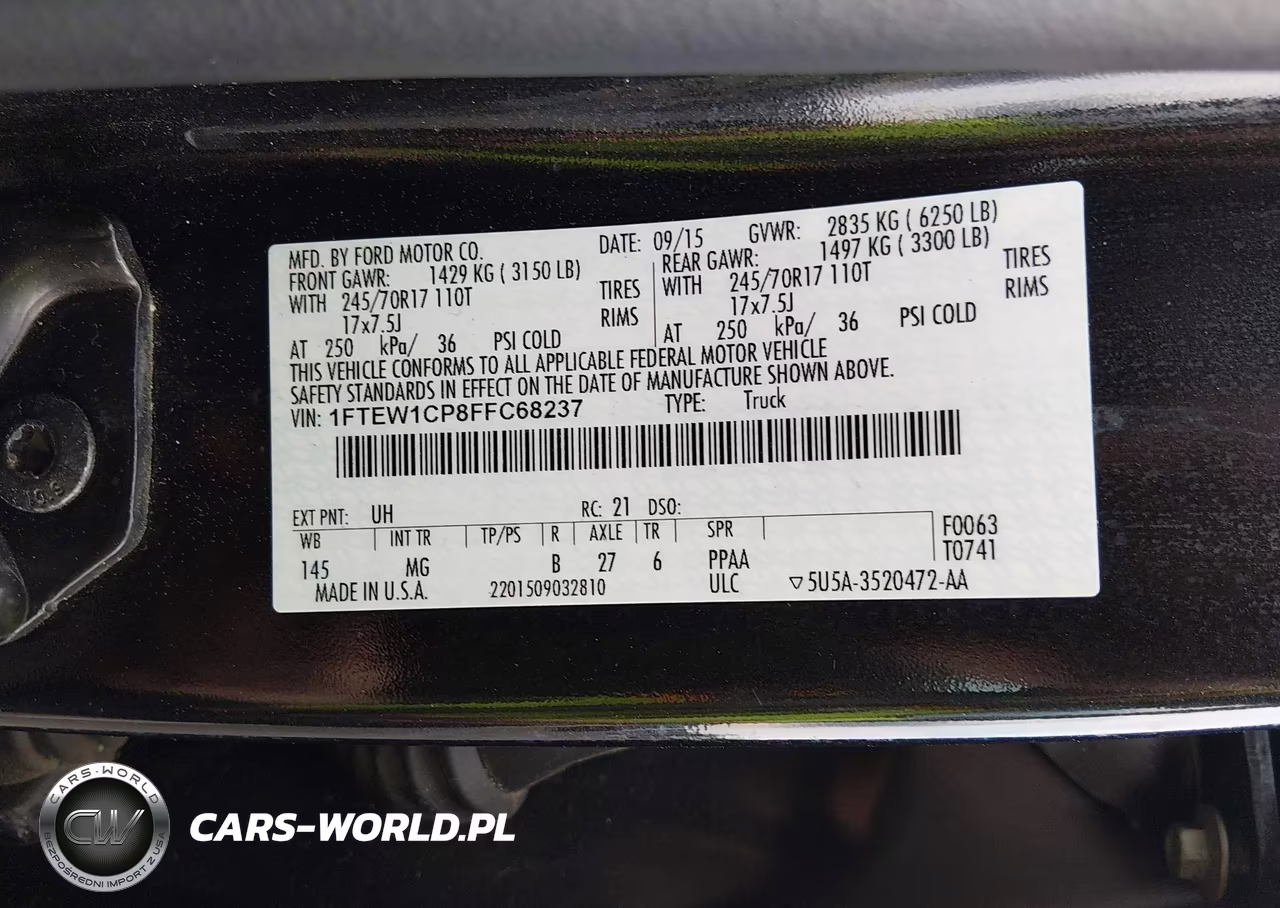 2015 Ford F-150 Xlt VIN:1FTEW1CP8FFC68237 - 9