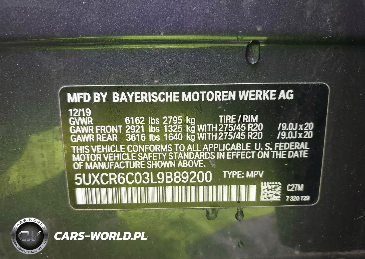 2020 BMW X5 xDrive40I VIN:5UXCR6C03L9B89200 - 9