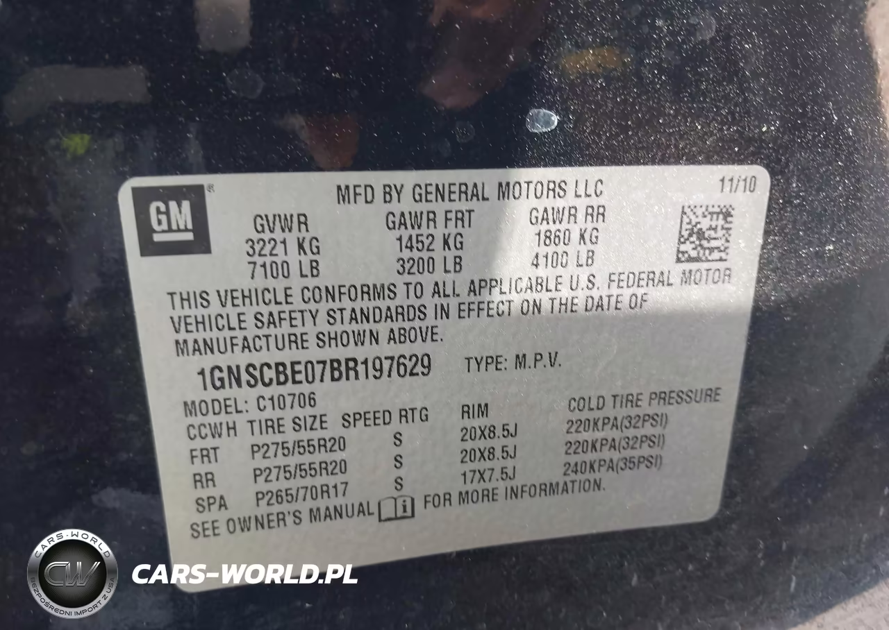 2011 Chevrolet Tahoe Lt VIN:1GNSCBE07BR197629 - 9