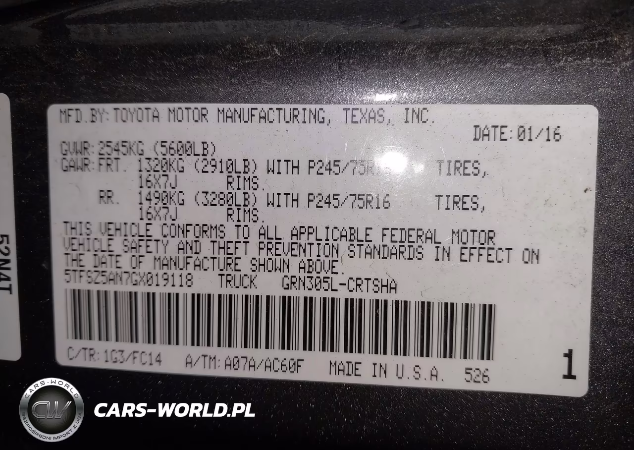 2016 Toyota Tacoma Sr5 V6 VIN:5TFSZ5AN7GX019118 - 9