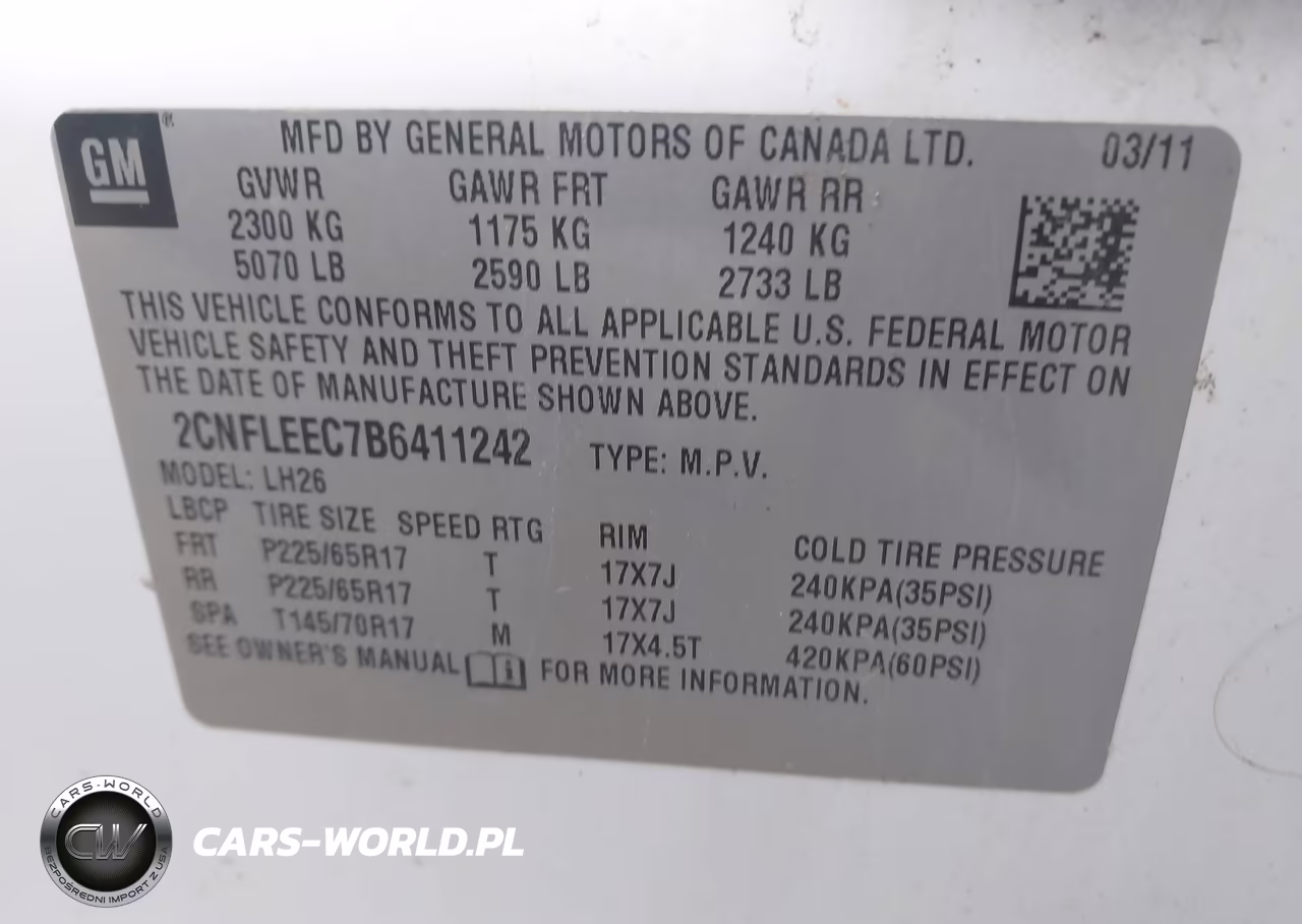 2011 Chevrolet Equinox 1Lt VIN:2CNFLEEC7B6411242 - 9