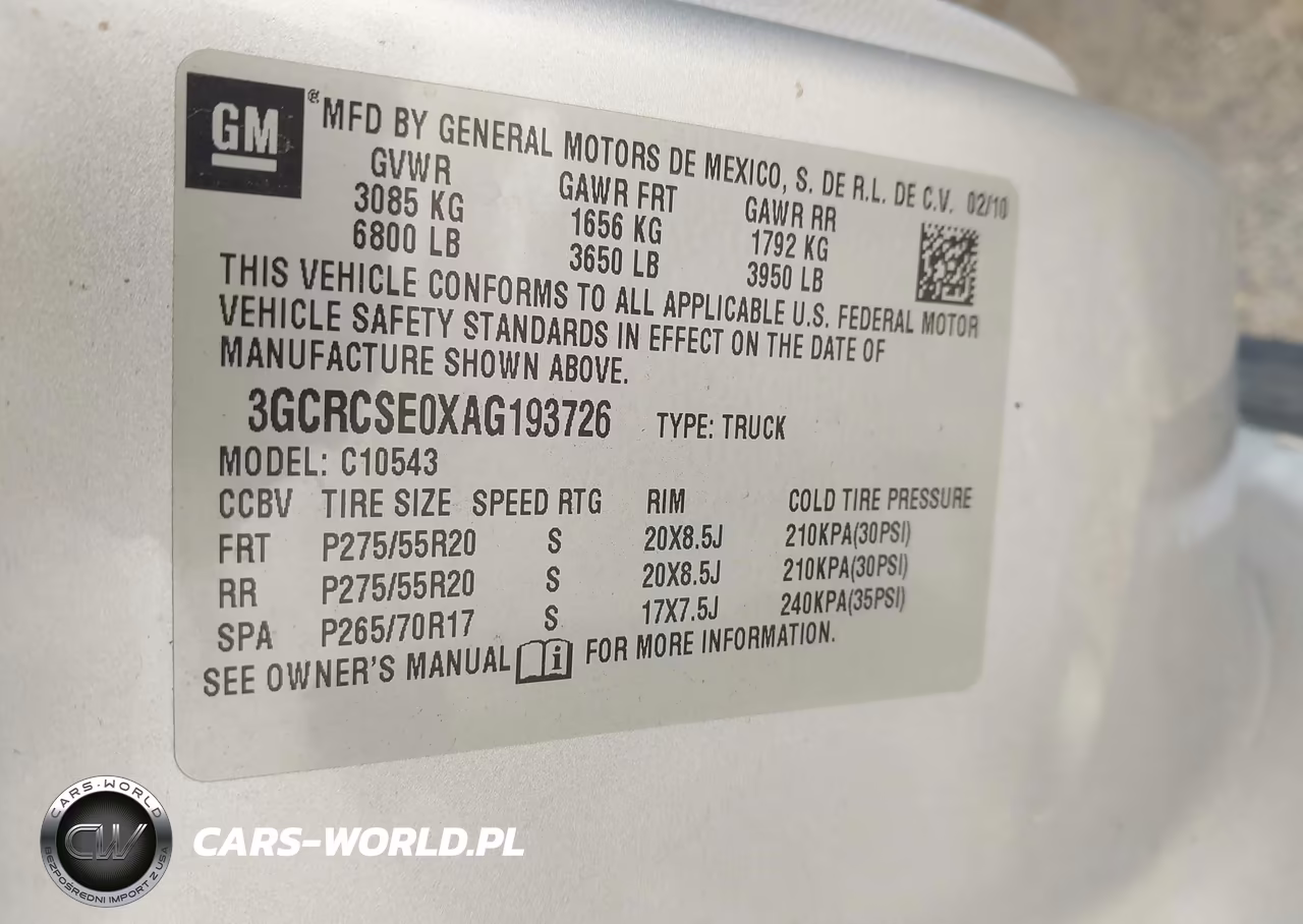 2010 Chevrolet Silverado 1500 Lt VIN:3GCRCSE0XAG193726 - 9