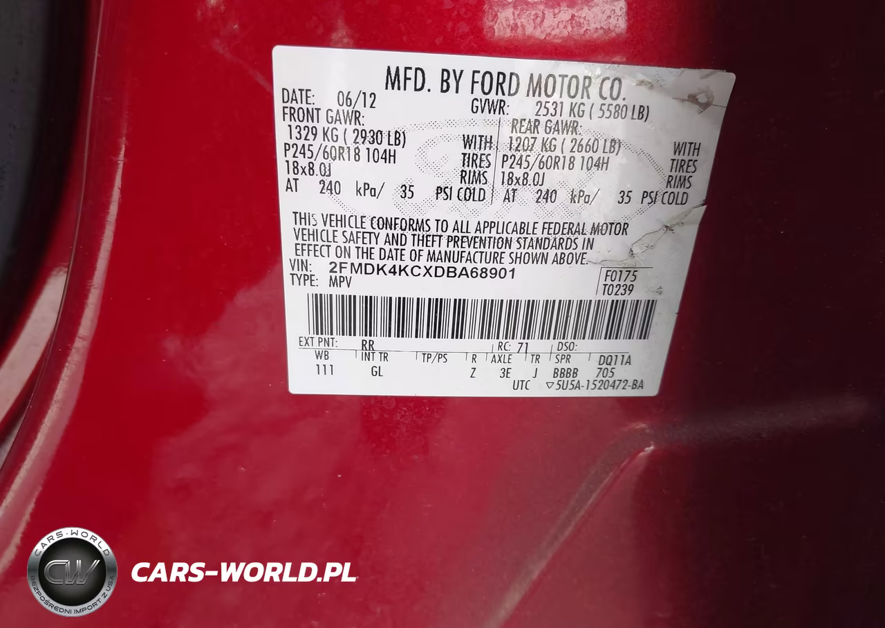 2013 Ford Edge Limited VIN:2FMDK4KCXDBA68901 - 9