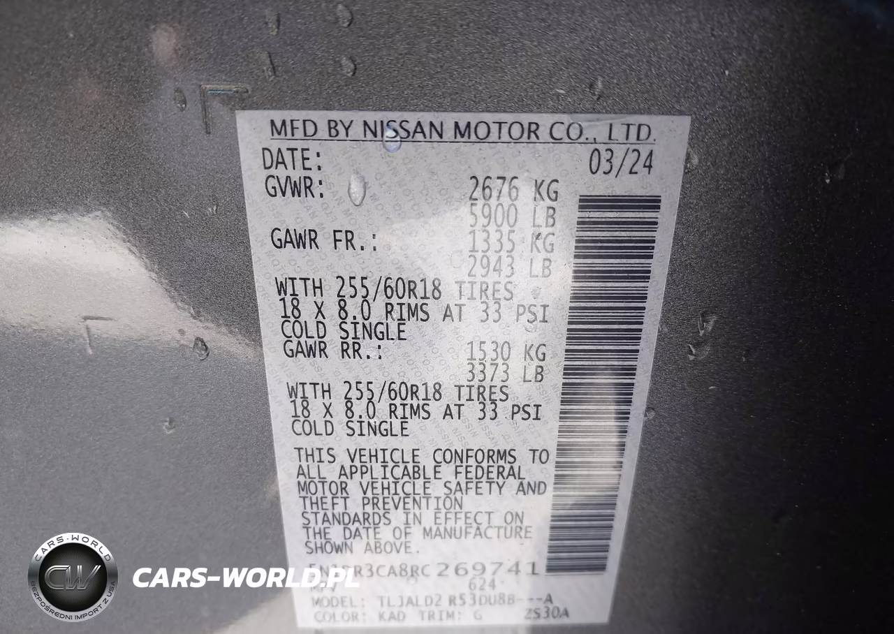 2024 Nissan Pathfinder Sl Fwd VIN:5N1DR3CA8RC269741 - 9