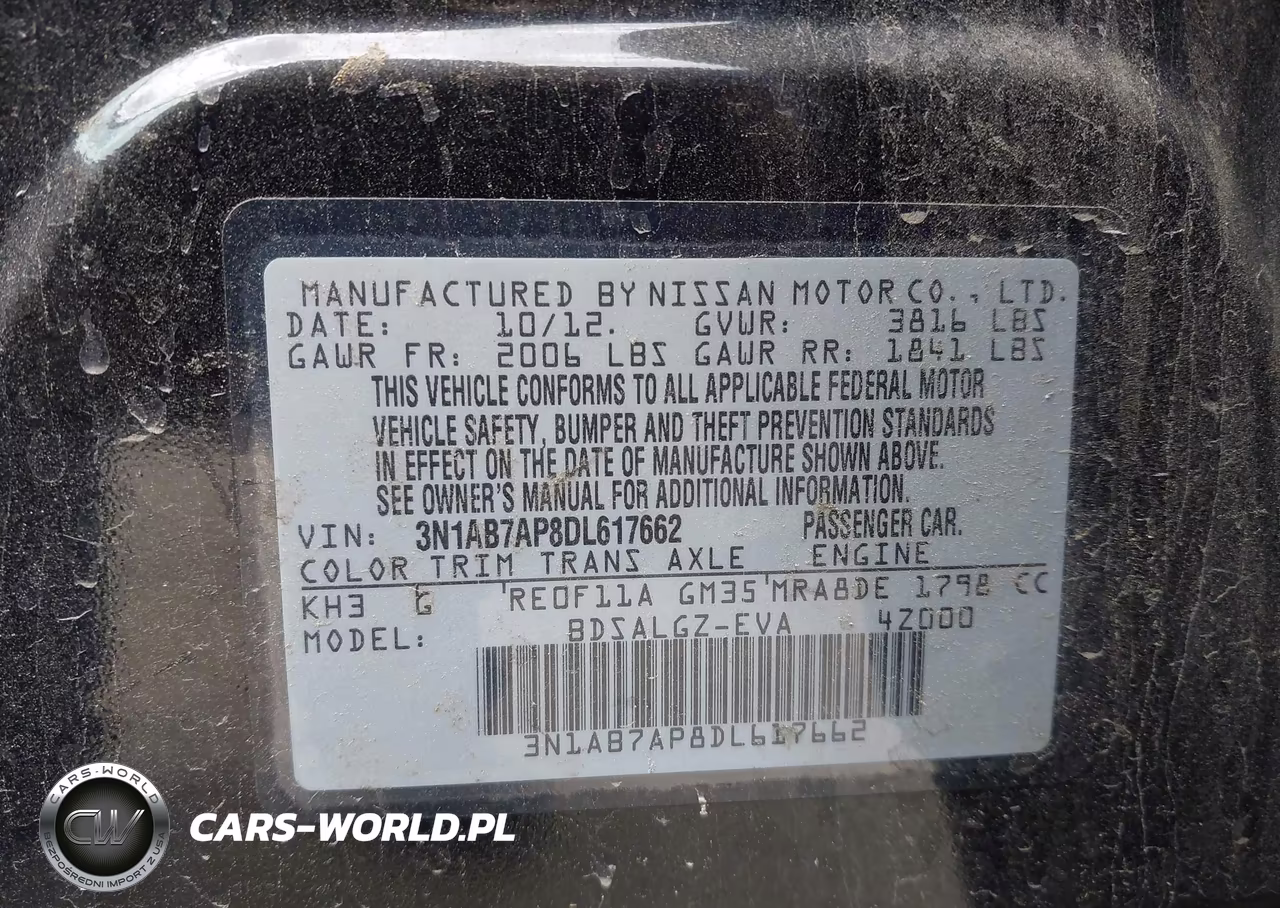 2013 Nissan Sentra Sl VIN:3N1AB7AP8DL617662 - 9