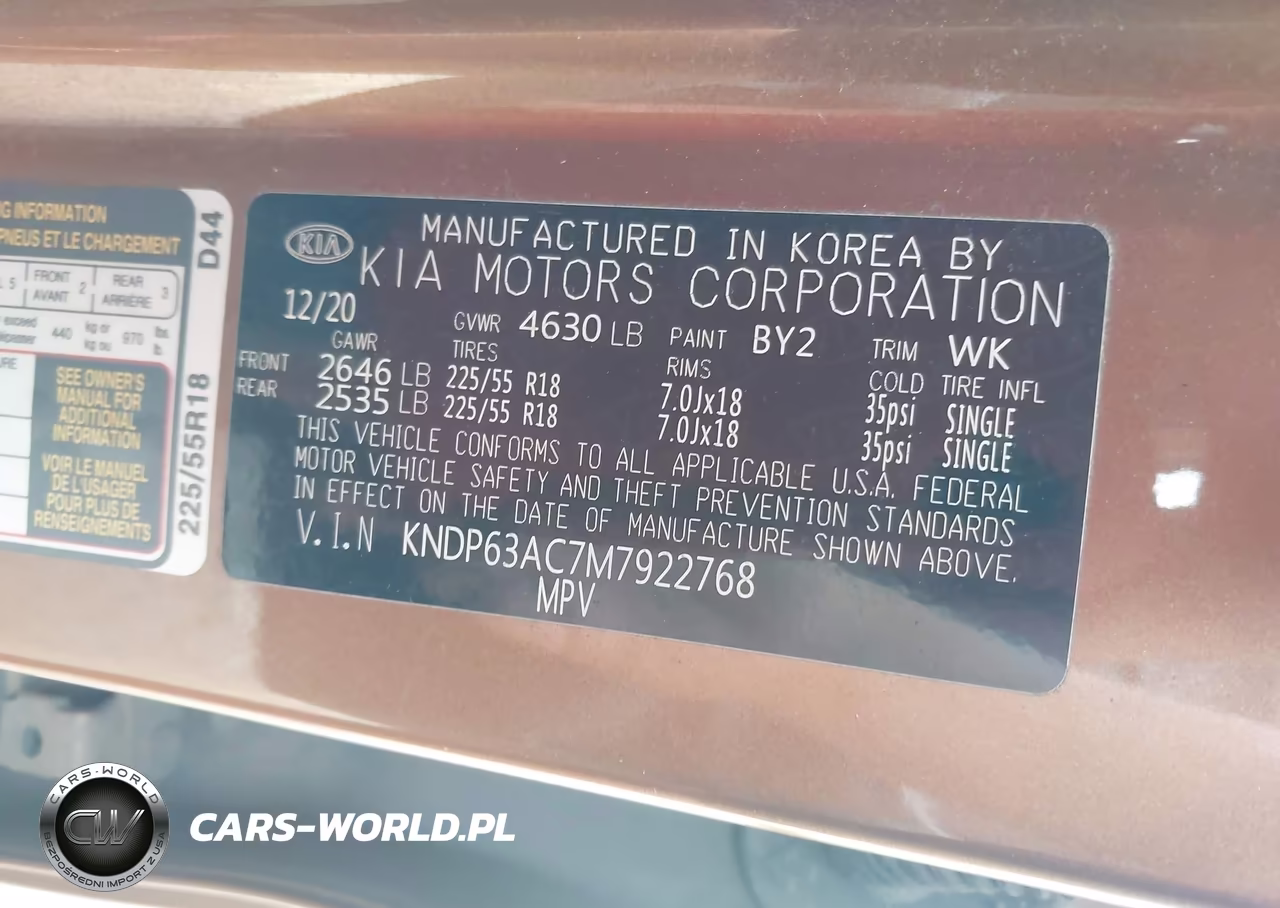 2021 Kia Sportage S VIN:KNDP63AC7M7922768 - 9