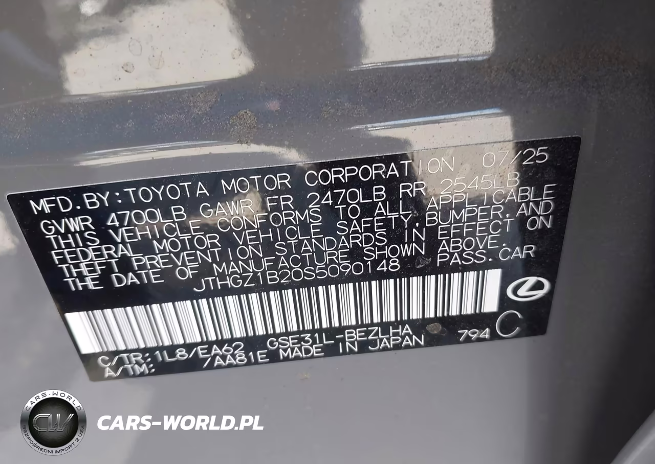 2025 Lexus Is 350 F Sport VIN:JTHGZ1B20S5090148 - 9