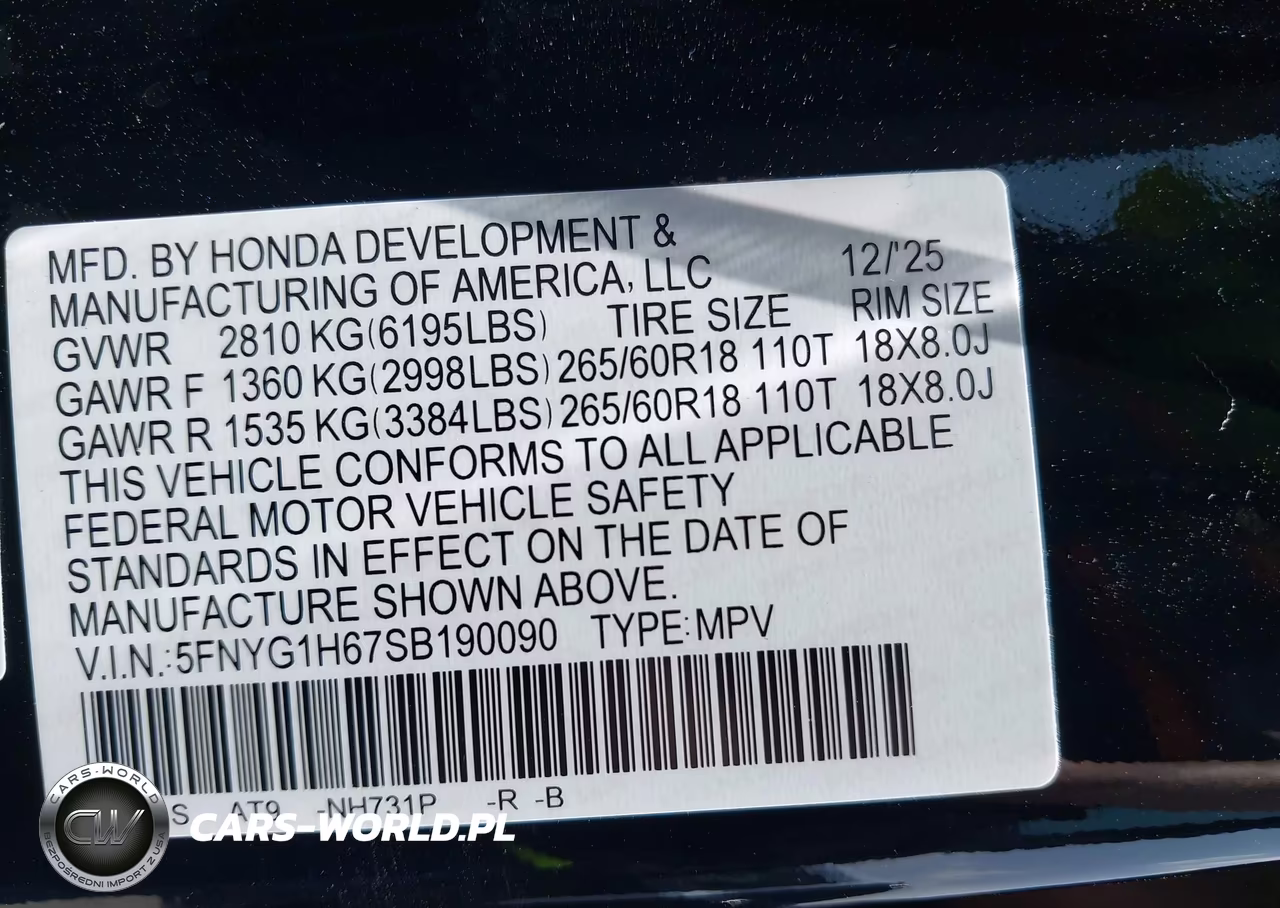 2025 Honda Pilot Trailsport VIN:5FNYG1H67SB190090 - 9