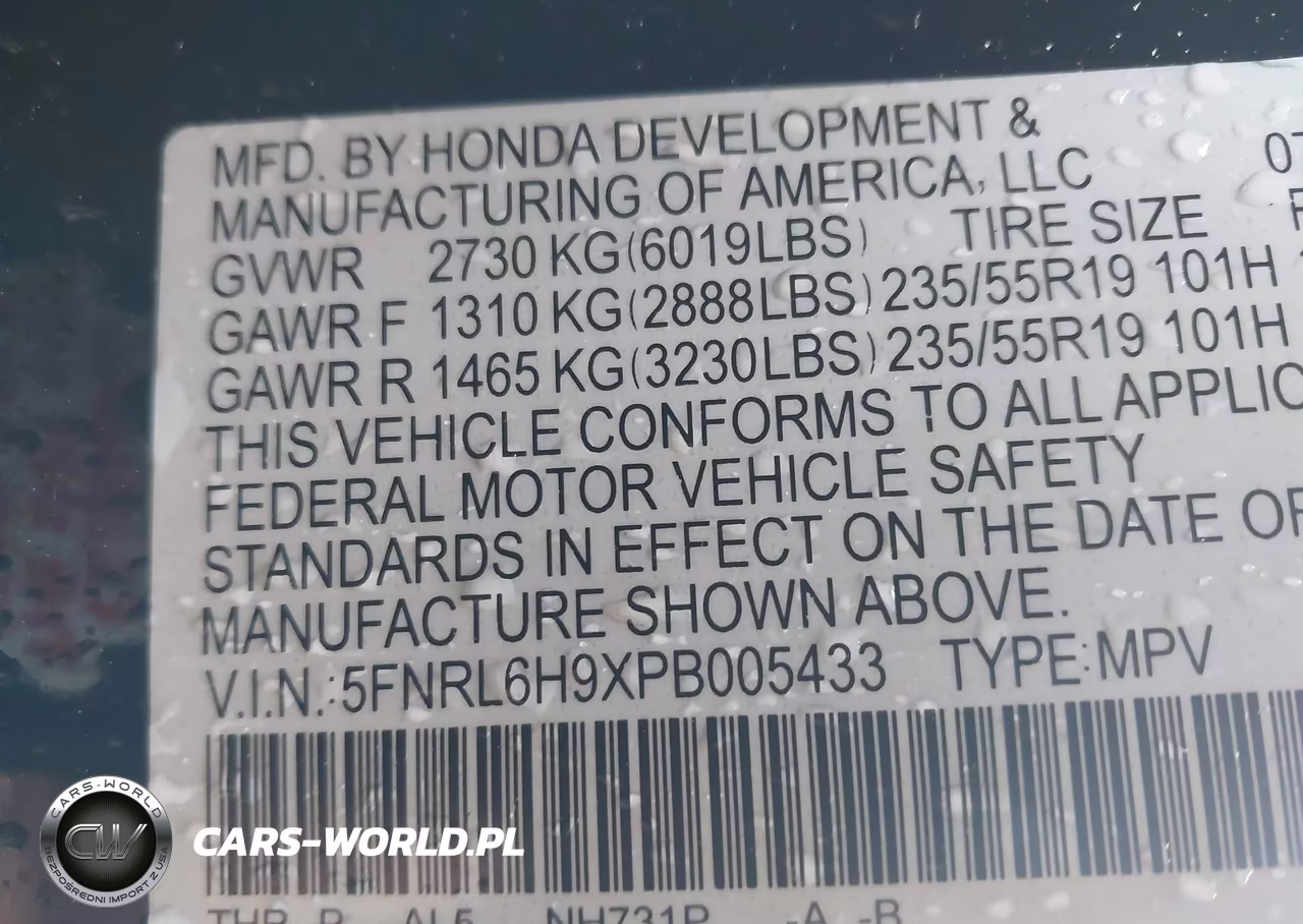2023 Honda Odyssey Elite VIN:5FNRL6H9XPB005433 - 9