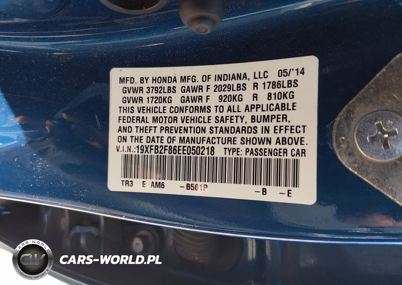 2014 Honda Civic Ex VIN:19XFB2F86EE050218 - 9