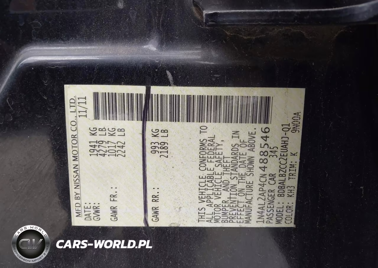 2012 Nissan Altima 2.5 S VIN:1N4AL2AP4CN488546 - 9