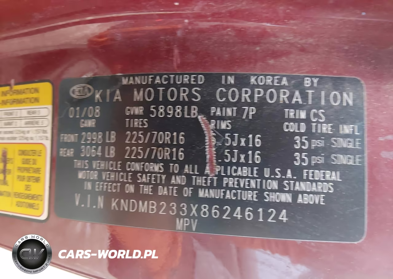 2008 Kia Sedona Lx VIN:KNDMB233X86246124 - 9