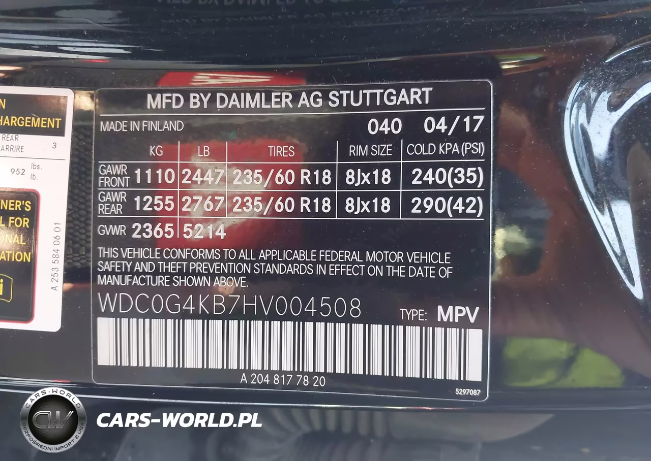 2017 Mercedes-Benz Glc 300 4Matic VIN:WDC0G4KB7HV004508 - 9