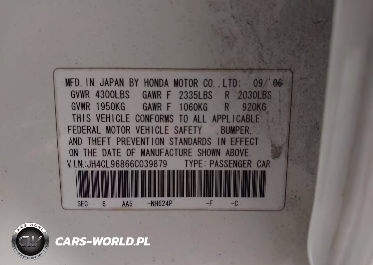 2006 Acura Tsx VIN:JH4CL96866C039879 - 9