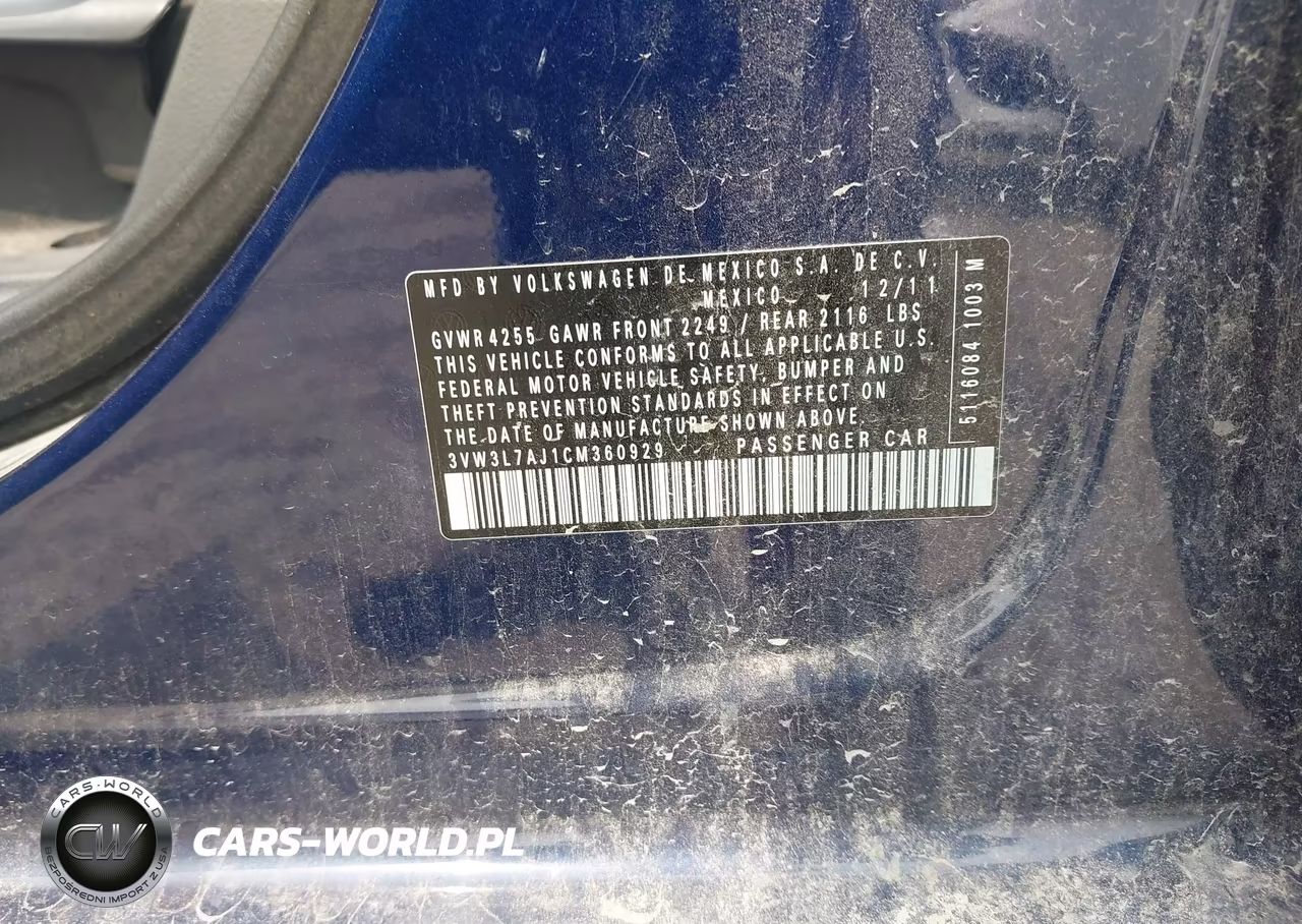 2012 Volkswagen Jetta 2.0L Tdi VIN:3VW3L7AJ1CM360929 - 9