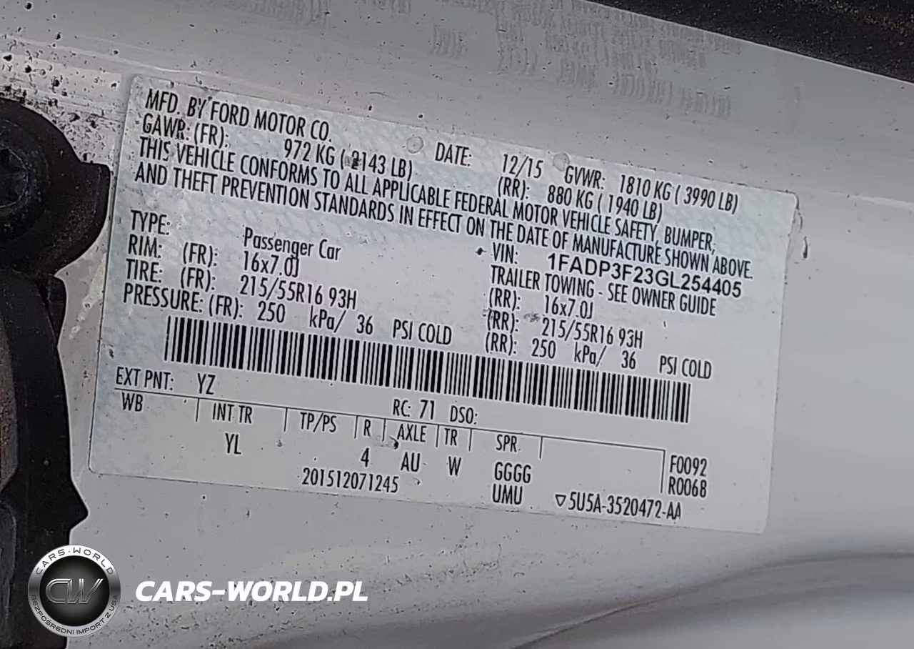 2016 Ford Focus Se VIN:1FADP3F23GL254405 - 9
