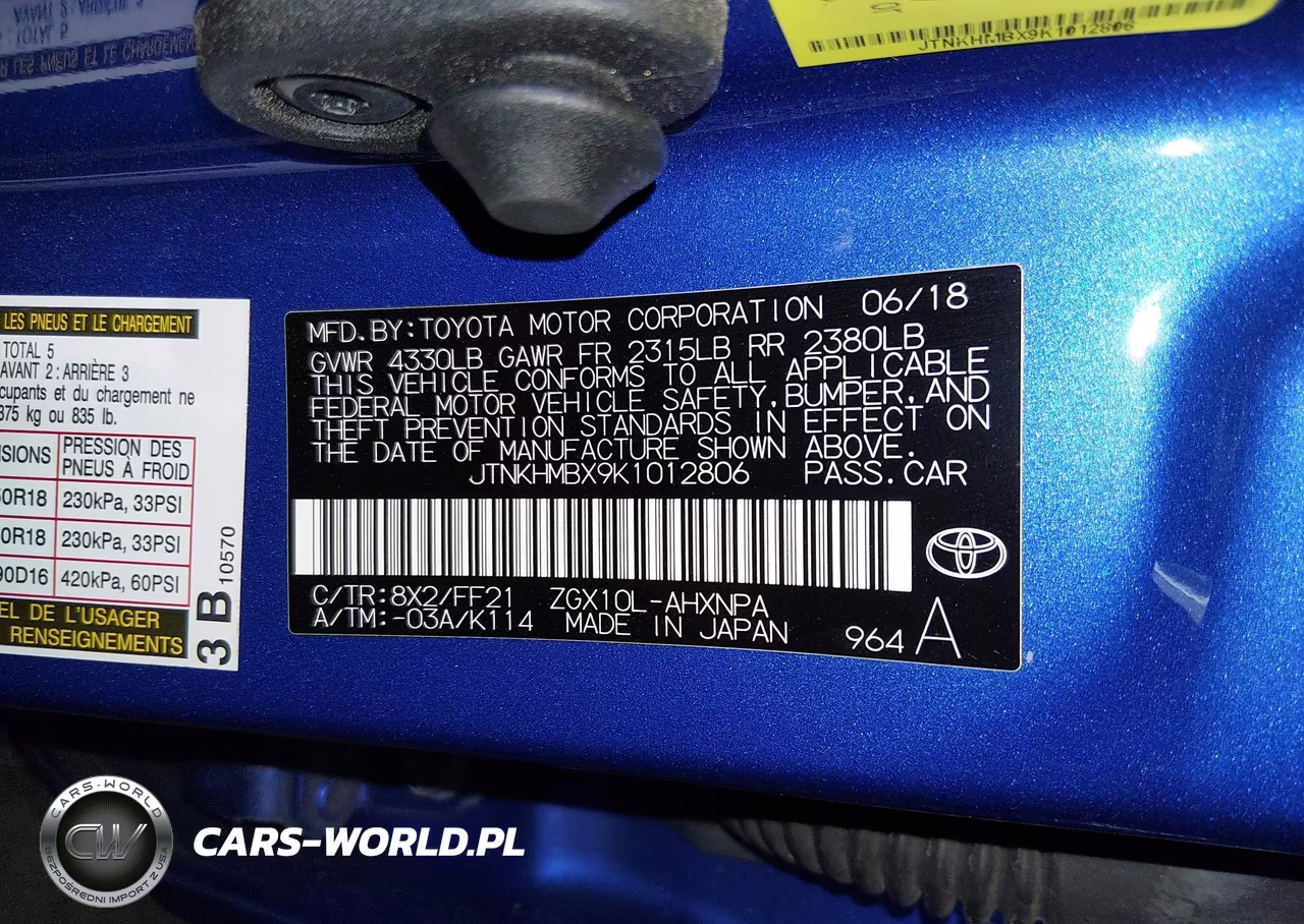 2019 Toyota C-Hr Xle VIN:JTNKHMBX9K1012806 - 9