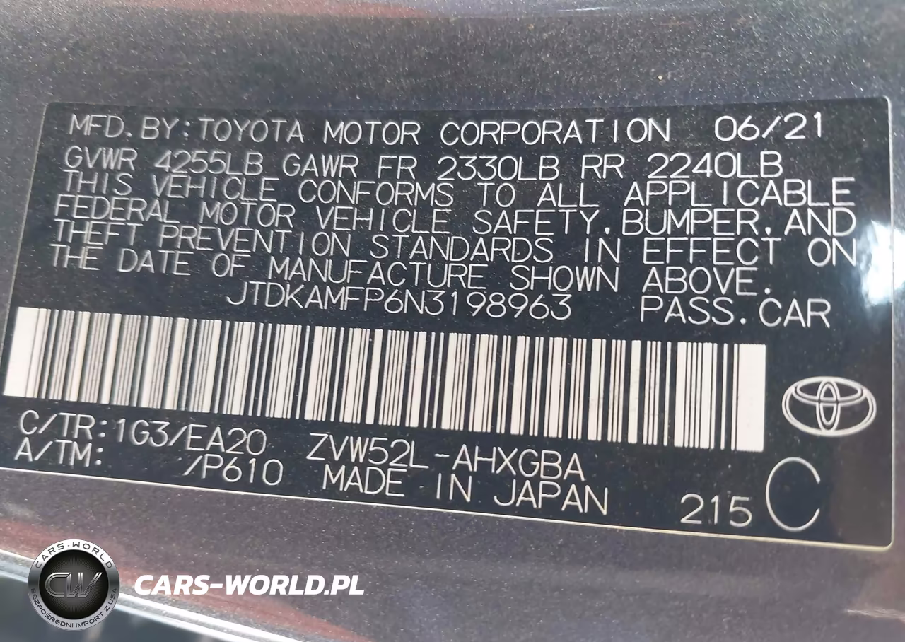 2022 Toyota Prius Prime Xle VIN:JTDKAMFP6N3198963 - 9