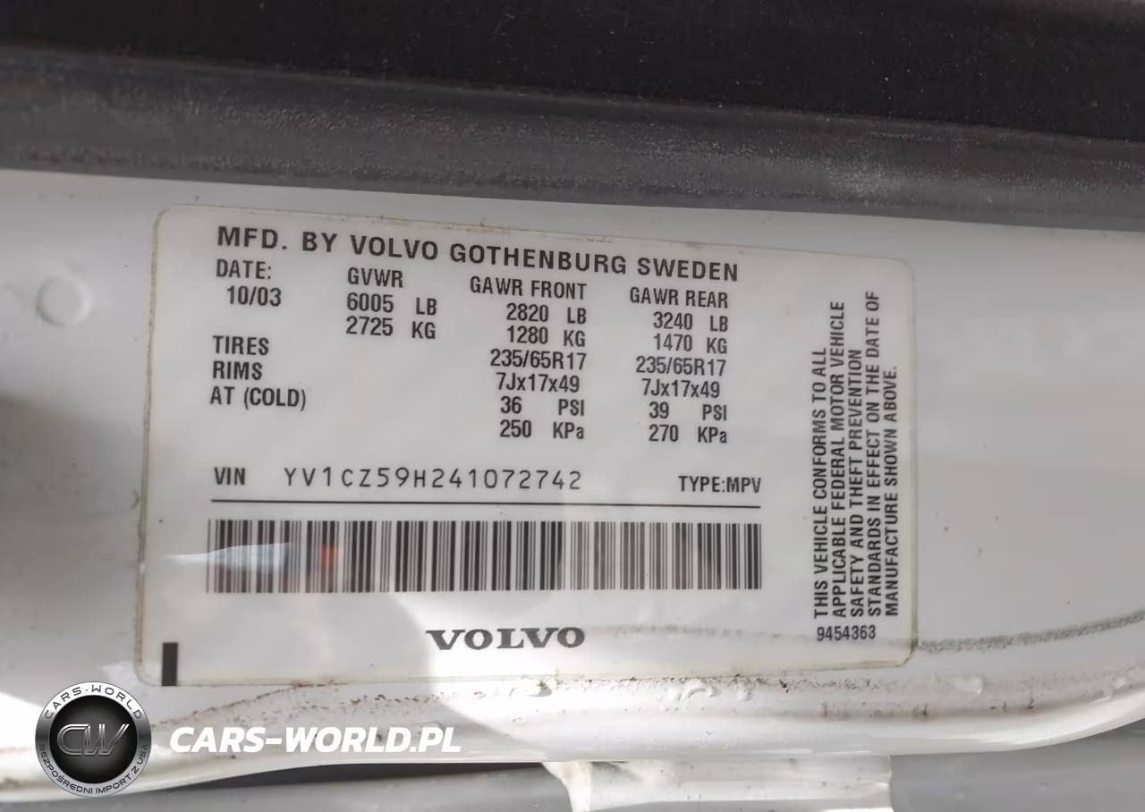 2004 Volvo Xc90 2.5T Awd VIN:YV1CZ59H241072742 - 9
