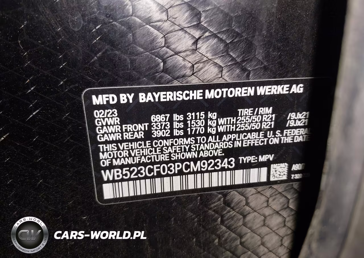 2023 BMW Ix xDrive50 VIN:WB523CF03PCM92343 - 9