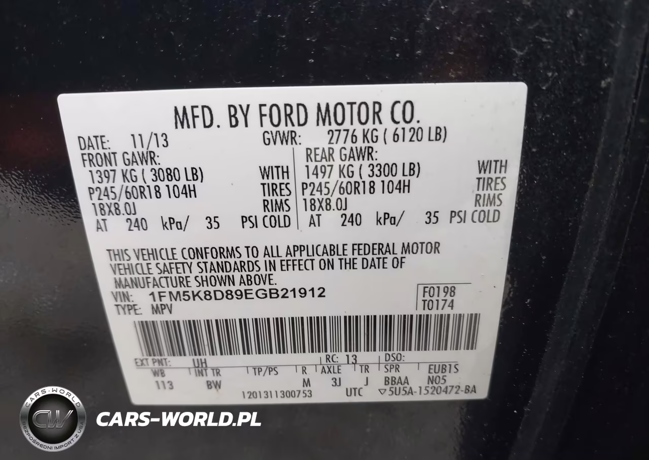 2014 Ford Explorer Xlt VIN:1FM5K8D89EGB21912 - 9