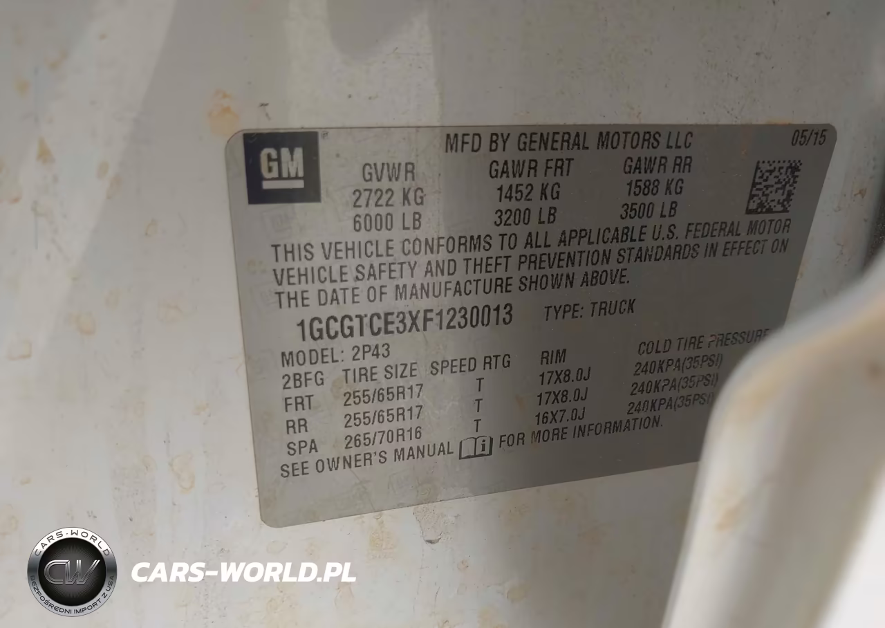 2015 Chevrolet Colorado Z71 VIN:1GCGTCE3XF1230013 - 9