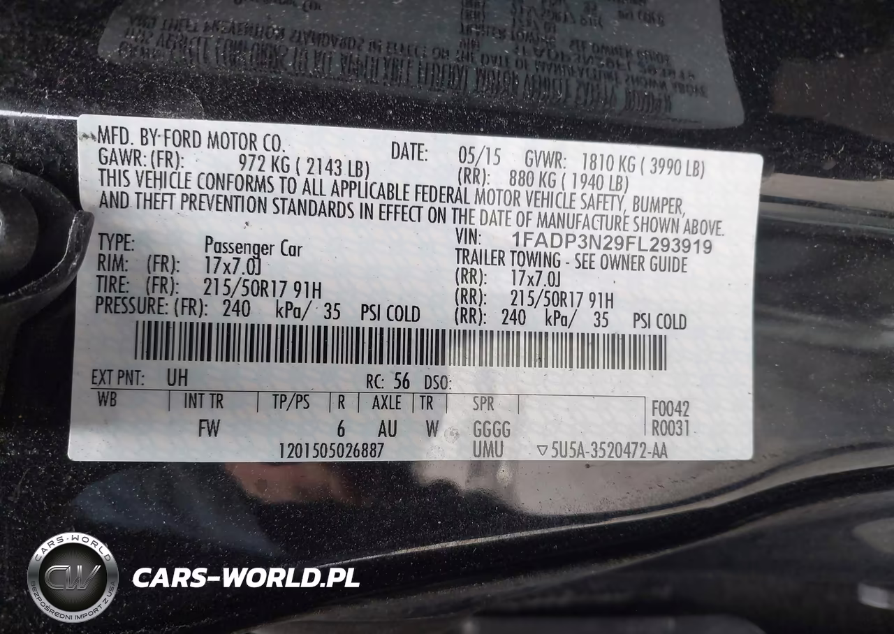 2015 Ford Focus Titanium VIN:1FADP3N29FL293919 - 9