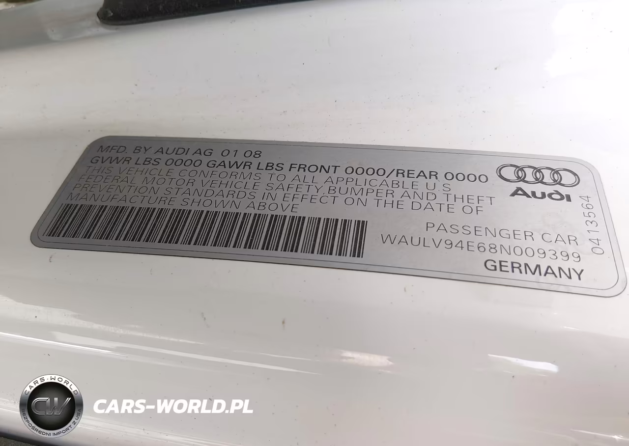 2008 Audi A8 4.2 VIN:WAULV94E68N009399 - 9