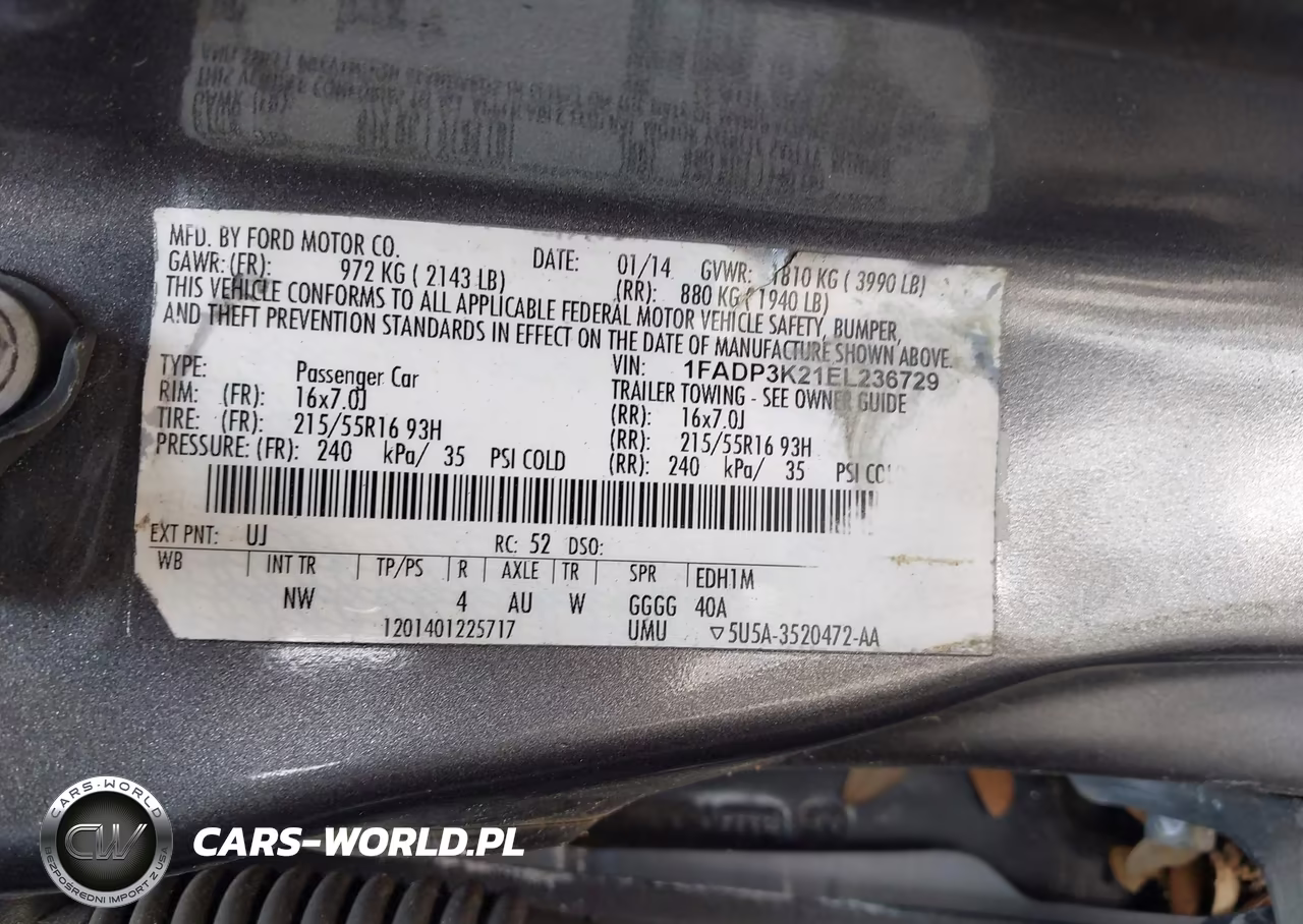 2014 Ford Focus Se VIN:1FADP3K21EL236729 - 9