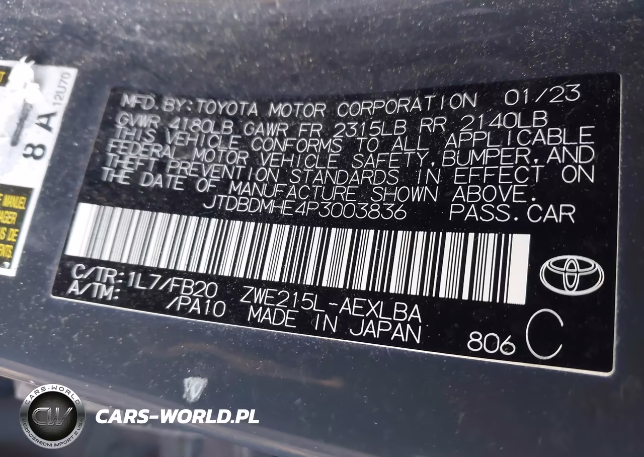 2023 Toyota Corolla Hybrid Le VIN:JTDBDMHE4P3003836 - 9
