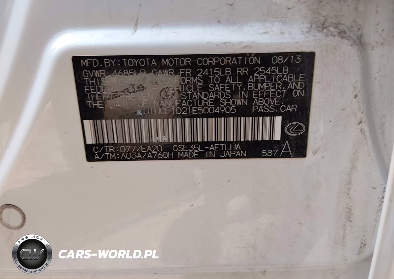 2014 Lexus Is 250 VIN:JTHCF1D21E5004905 - 9