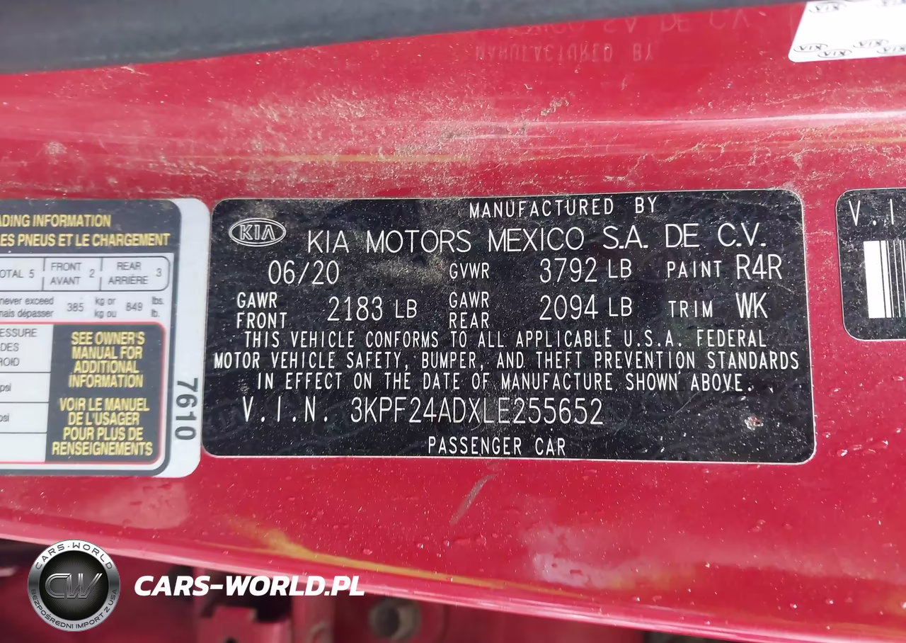 2020 Kia Forte Lxs VIN:3KPF24ADXLE255652 - 9