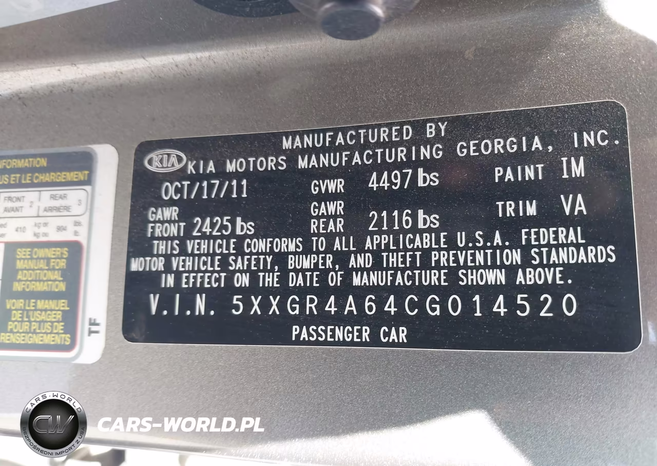 2012 Kia Optima Sx VIN:5XXGR4A64CG014520 - 9