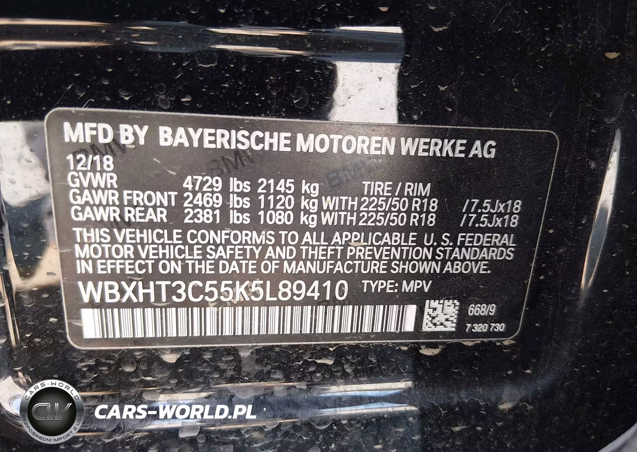 2019 BMW X1 xDrive28I VIN:WBXHT3C55K5L89410 - 9