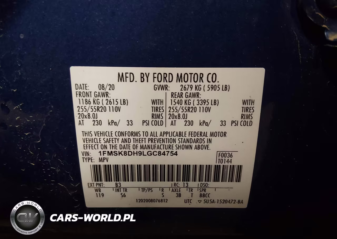2020 Ford Explorer Xlt VIN:1FMSK8DH9LGC84754 - 9