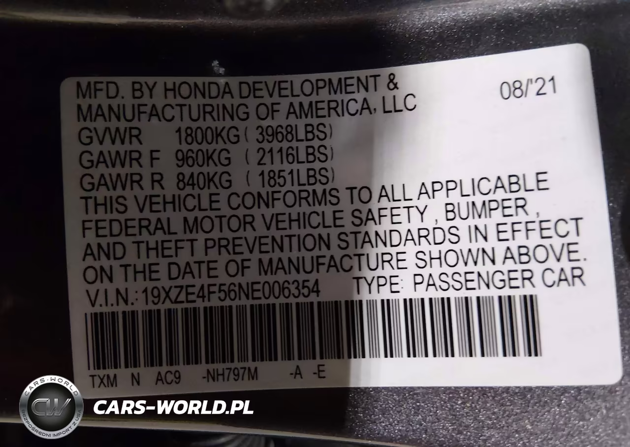 2022 Honda Insight Ex VIN:19XZE4F56NE006354 - 9