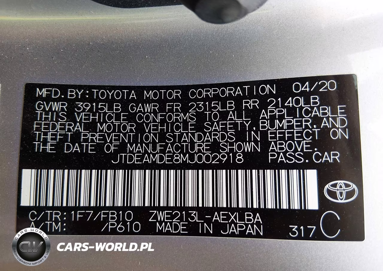2021 Toyota Corolla Hybrid Le VIN:JTDEAMDE8MJ002918 - 9