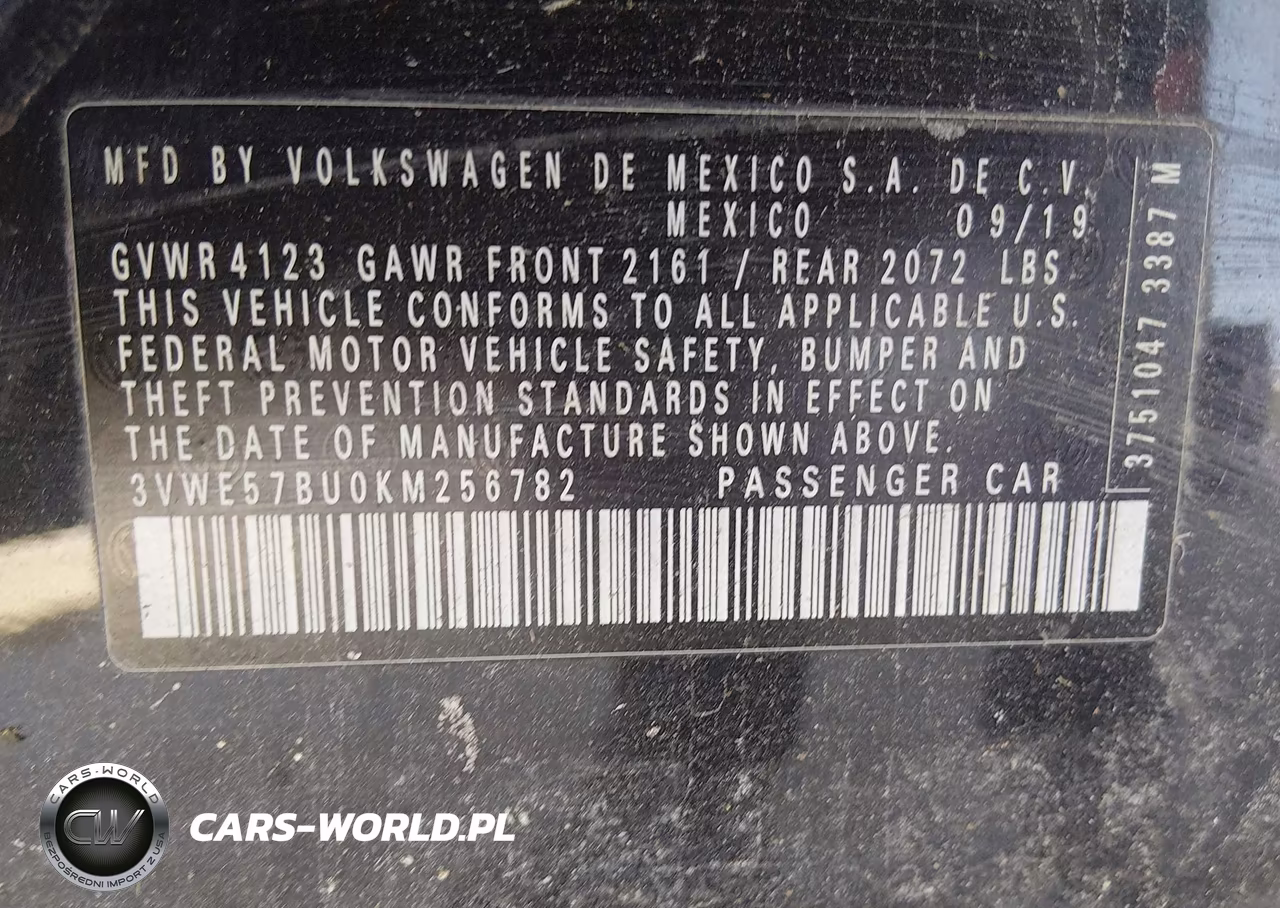 2019 Volkswagen Jetta 1.4T Sel VIN:3VWE57BU0KM256782 - 9