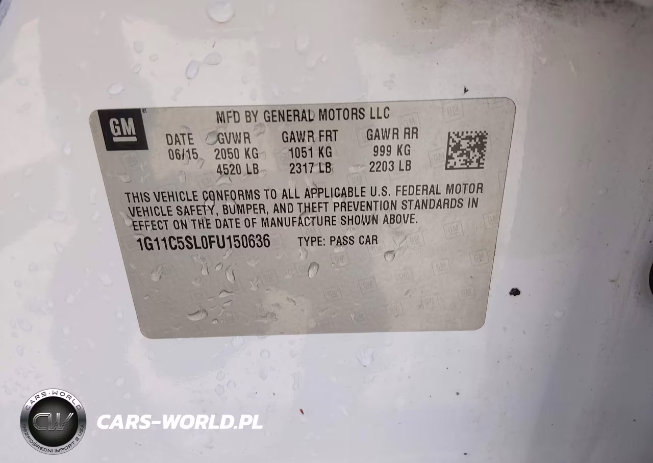 2015 Chevrolet Malibu 1Lt VIN:1G11C5SL0FU150636 - 9