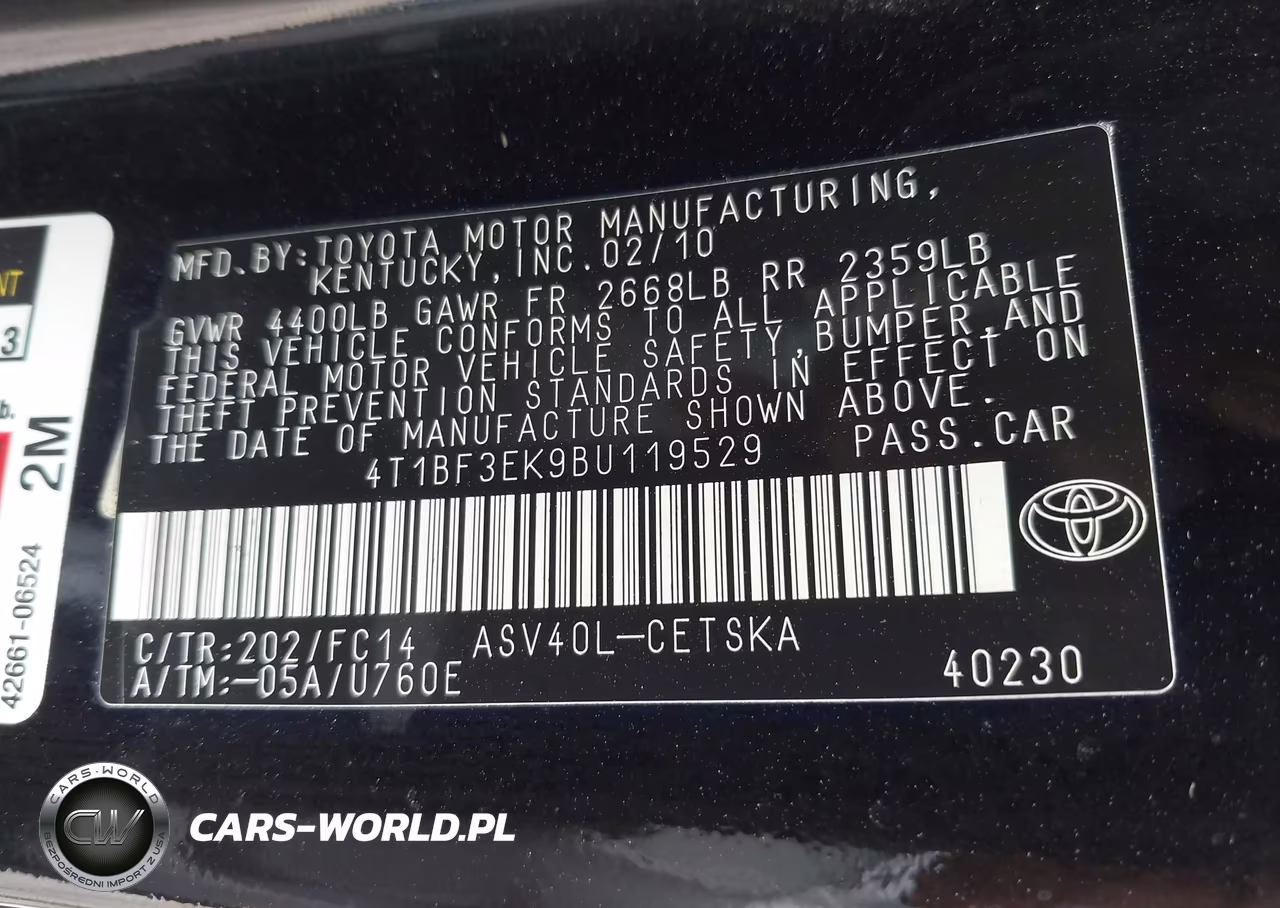 2011 Toyota Camry Se VIN:4T1BF3EK9BU119529 - 9