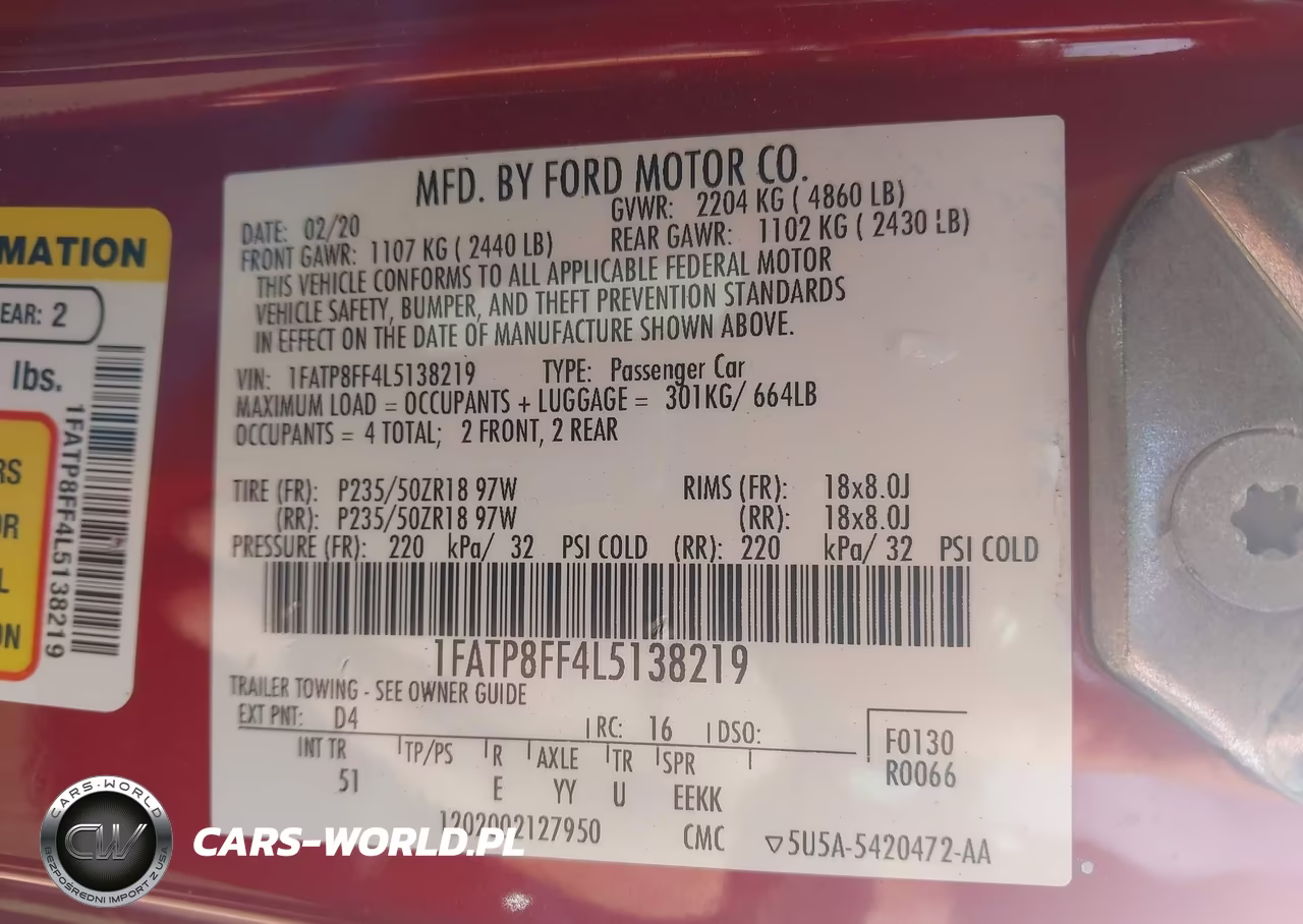2020 Ford Mustang Gt Premium VIN:1FATP8FF4L5138219 - 9