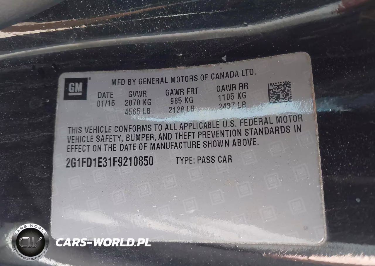 2015 Chevrolet Camaro 1Lt VIN:2G1FD1E31F9210850 - 9