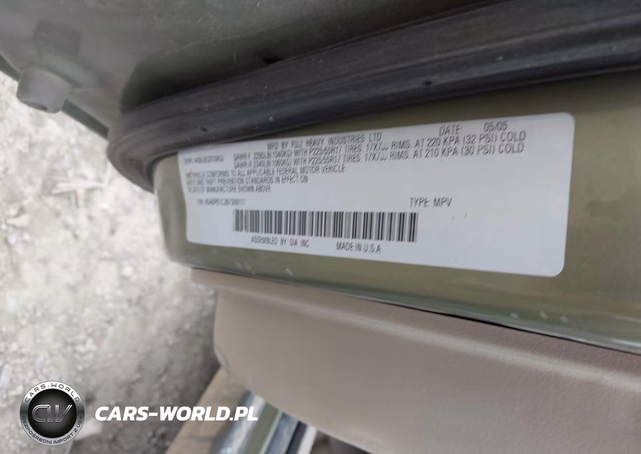 2006 Subaru Outback 2.5I VIN:4S4BP61C267300117 - 9
