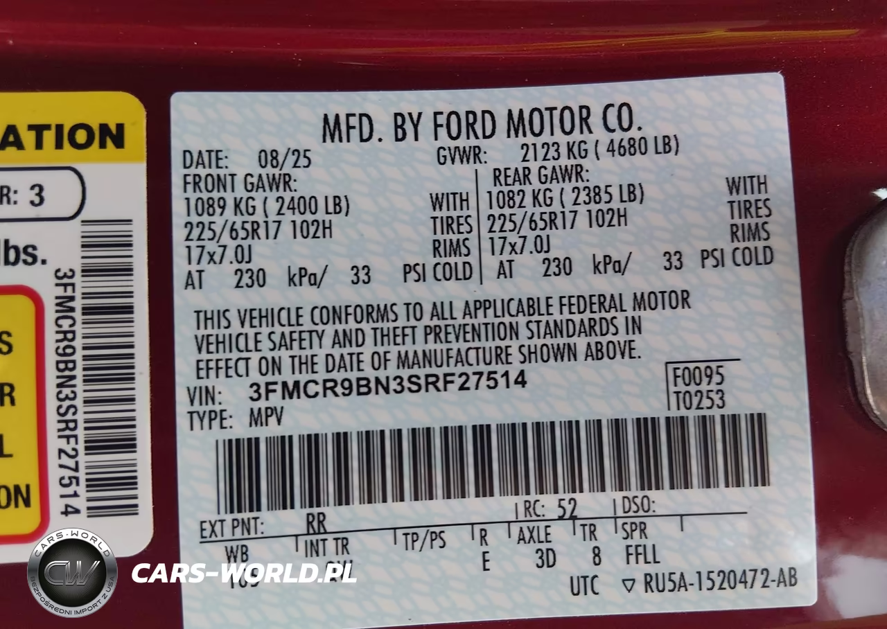 2025 Ford Bronco Sport Big Bend VIN:3FMCR9BN3SRF27514 - 9