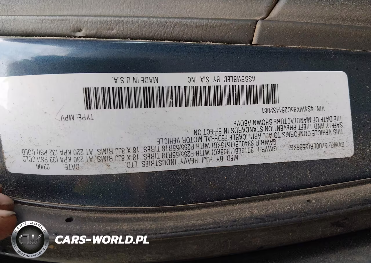 2006 Subaru B9 Tribeca Limited 7-Passenger VIN:4S4WX85C264432061 - 9