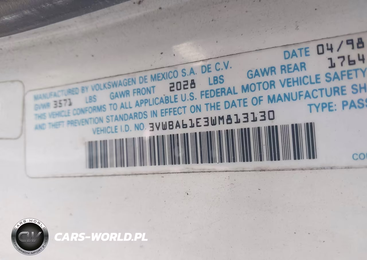 1998 Volkswagen Cabrio Gls VIN:3VWBA61E3WM813130 - 9