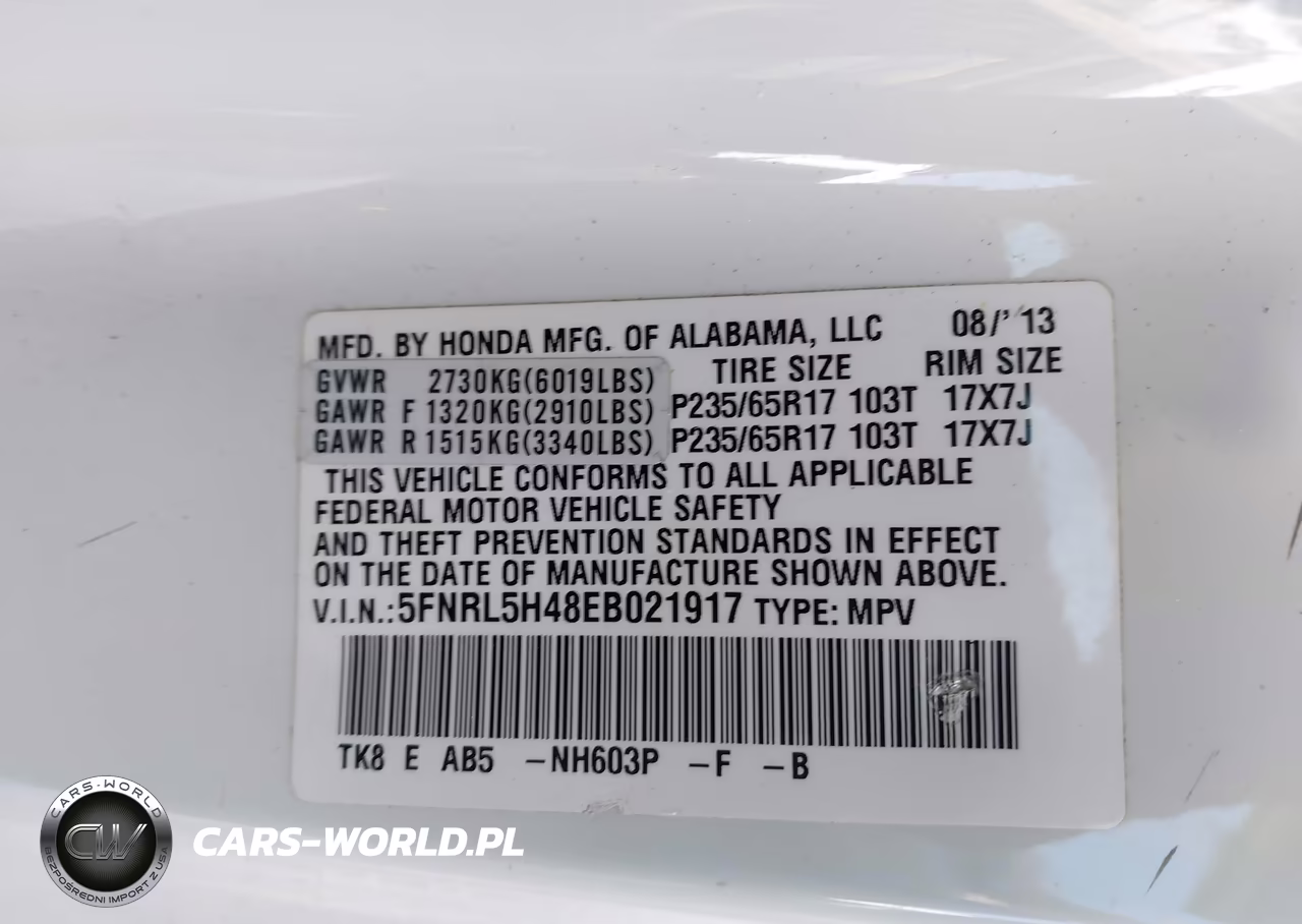2014 Honda Odyssey Ex VIN:5FNRL5H48EB021917 - 9