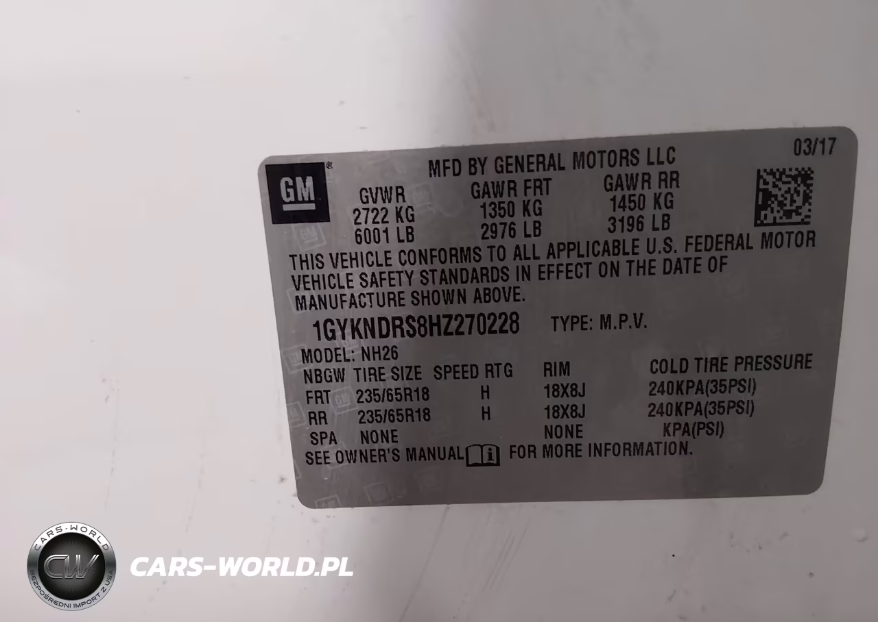 2017 Cadillac Xt5 Luxury VIN:1GYKNDRS8HZ270228 - 9
