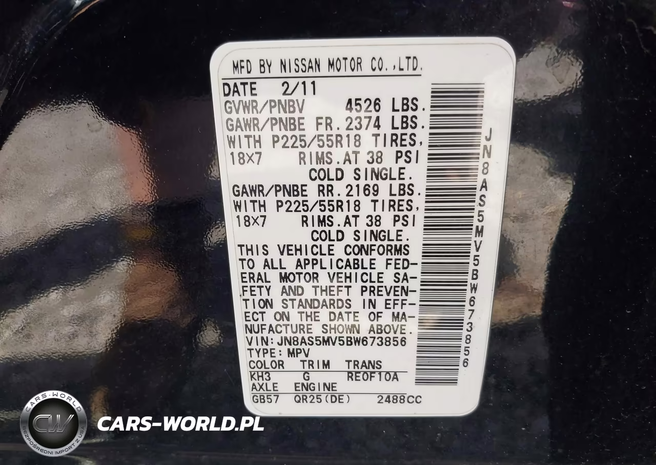 2011 Nissan Rogue Sv VIN:JN8AS5MV5BW673856 - 9